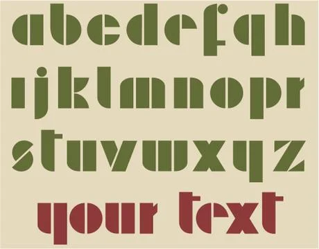 Retro alphabet Stock Illustration