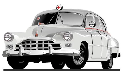 Retro Ambulance Stock Illustration