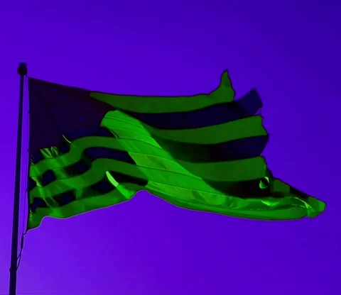 Retro American flag Stock Footage 202083004