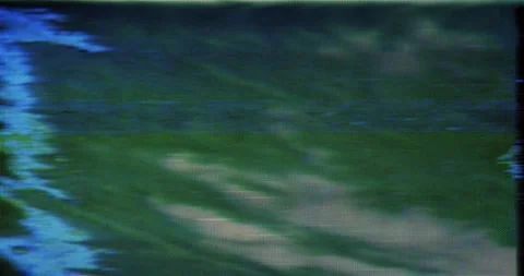 Retro Analog Glitch with Flickering Light Stock Footage 319865304