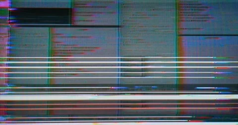 Retro Analog TV Glitch Effect with Signal Flicker Stock Footage 317258790