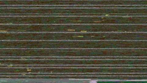 Retro Analog TV Interference Overlay with Horizontal Noise Bands and Signal Stock Footage 328857936