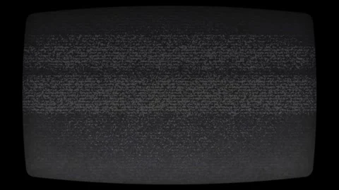 Retro Analog TV Static Noise Screen with VHS Interference and Glitch Animation Stock Footage 346861945