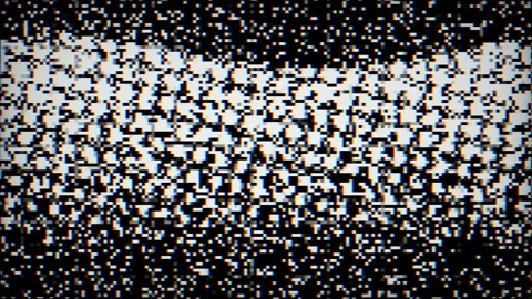 Retro analog TV static white noise with flickering grain effect Stock Footage 336776100