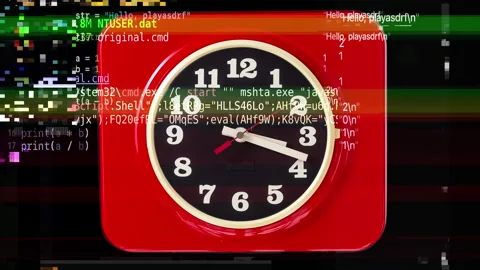 Retro analogue clocks in stop motion Stock Footage 283903892