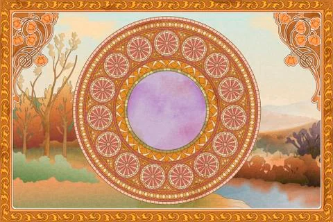 Retro and romantic background Stockillustratie