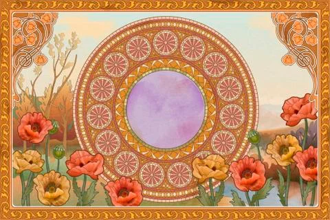 Retro and romantic background Illustrazione stock