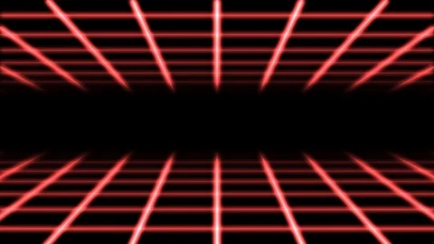 Retro animation grid pattern infinite perspective. Futuristic geometric pattern  Stock Footage 121985124