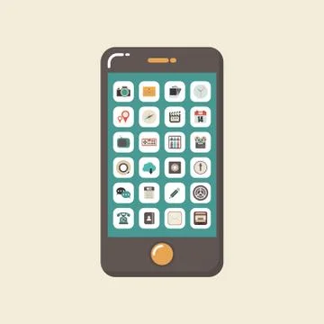 Retro application 스톡 일러스트