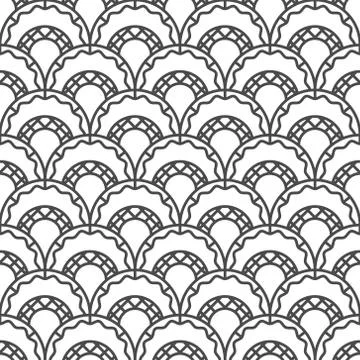 Retro arc seamless pattern Stock Illustration