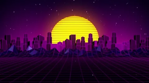 Retro Arcade City Background 스톡 동영상 179772650