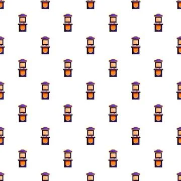 Retro arcade game cabinet machines seamless pattern Stock Illustration