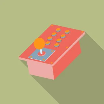 Retro arcade game controller icon. Vector illustration Illustrazione stock