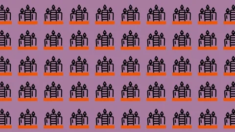 Retro Arcade Game Invaders Pixel Art Pattern Loop. Stock Footage 325389570