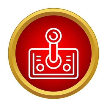 Retro arcade game joystick controller icon design Stock Illustration