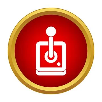 Retro arcade game joystick controller icon design Stock Illustration