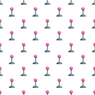 Retro arcade game joystick seamless pattern Stock Illustration