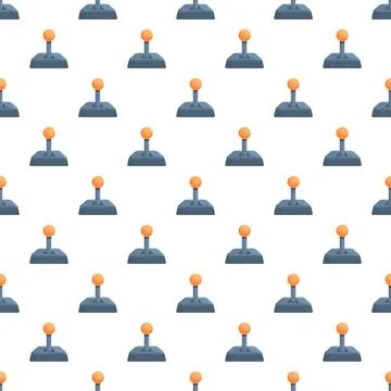 Retro arcade game joystick seamless pattern イラスト素材