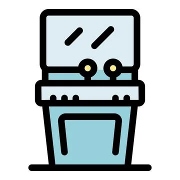 Retro arcade game machine displaying gaming fun and entertainment Stock Illustration