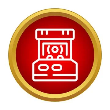 Retro arcade game machine playing entertainment symbol 스톡 일러스트