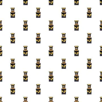 Retro arcade game machine repeating pattern background Stockillustratie