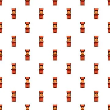 Retro arcade game machine seamless pattern Stock Illustration