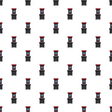 Retro arcade game machine seamless repeating pattern イラスト素材