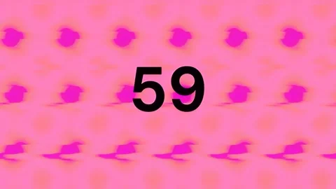 Retro Arcade Game Screen with Countdown Numbers 60 to 0, Glitch Art Background 스톡 동영상 341299041