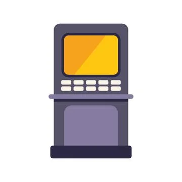 Retro arcade game showing empty golden screen interface Stock Illustration