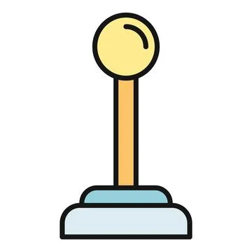 Retro arcade gaming joystick input device icon Stock Illustration