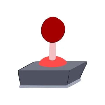 Retro arcade joystick cartoon vector illustration Stock Illustration