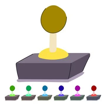 Retro arcade joystick vector cartoon graphic Stock Illustration