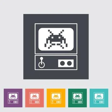 Retro Arcade Machine Stock Illustration