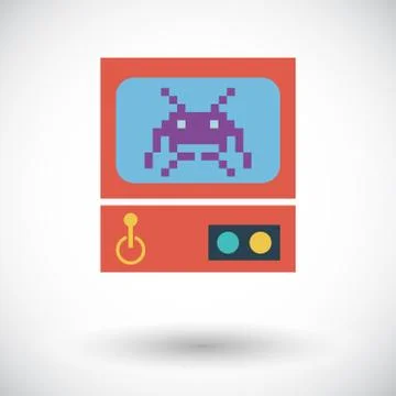 Retro Arcade Machine Stock Illustration