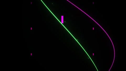 Retro Arcade Style Abstract Geometric Animation with Neon Lines and Pulsing.. Stock Footage 340526483