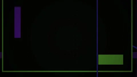 Retro Arcade Style Digital Ping Pong Game Animation Loop. Stock Footage 341807933