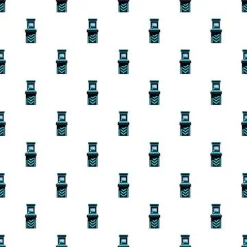 Retro arcade video game machine seamless pattern Stockillustratie