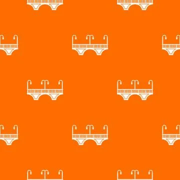 Retro arch bridge pattern vector orange Stock Illustration