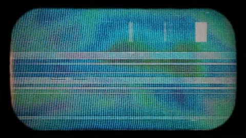 Retro Archive VHS Glitch Loop Video stock 322606164