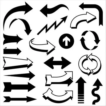 Retro Arrow Designs Stock Illustration