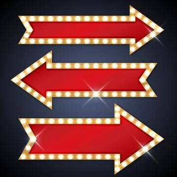 Retro arrows with space for text Stock Illustration