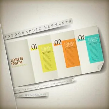 Retro attractive infographic elements design 스톡 일러스트