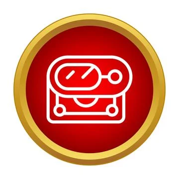 Retro audio cassette player or recorder icon Illustrazione stock