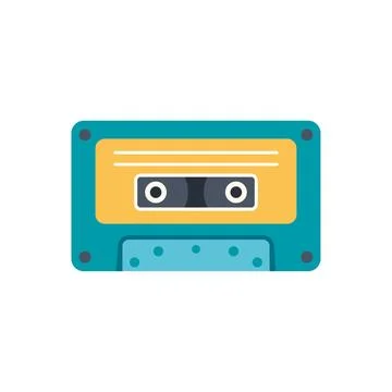 Retro audio cassette tape deck music player Stock Illustration