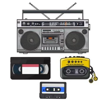 Vintage Music Recorders Reel Tape Audio Stock Vector (Royalty Free