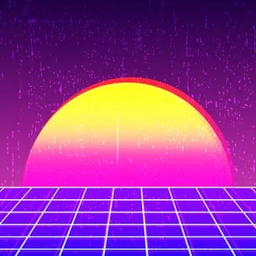 Retro background 80s design. Stock Illustration