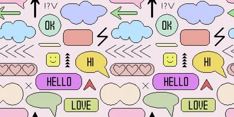 Retro background in 90s style Illustrazione stock