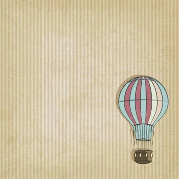 Retro background with aerostat Stock-Illustration
