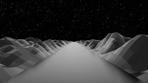 Retro background animation. Low poly ter... | Stock Video | Pond5