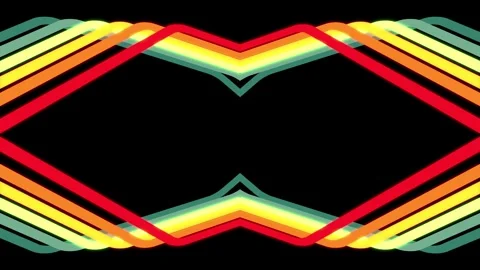 Retro background animation with mirrored lines or bars. Dynamic 2d video Stock Footage 317174841